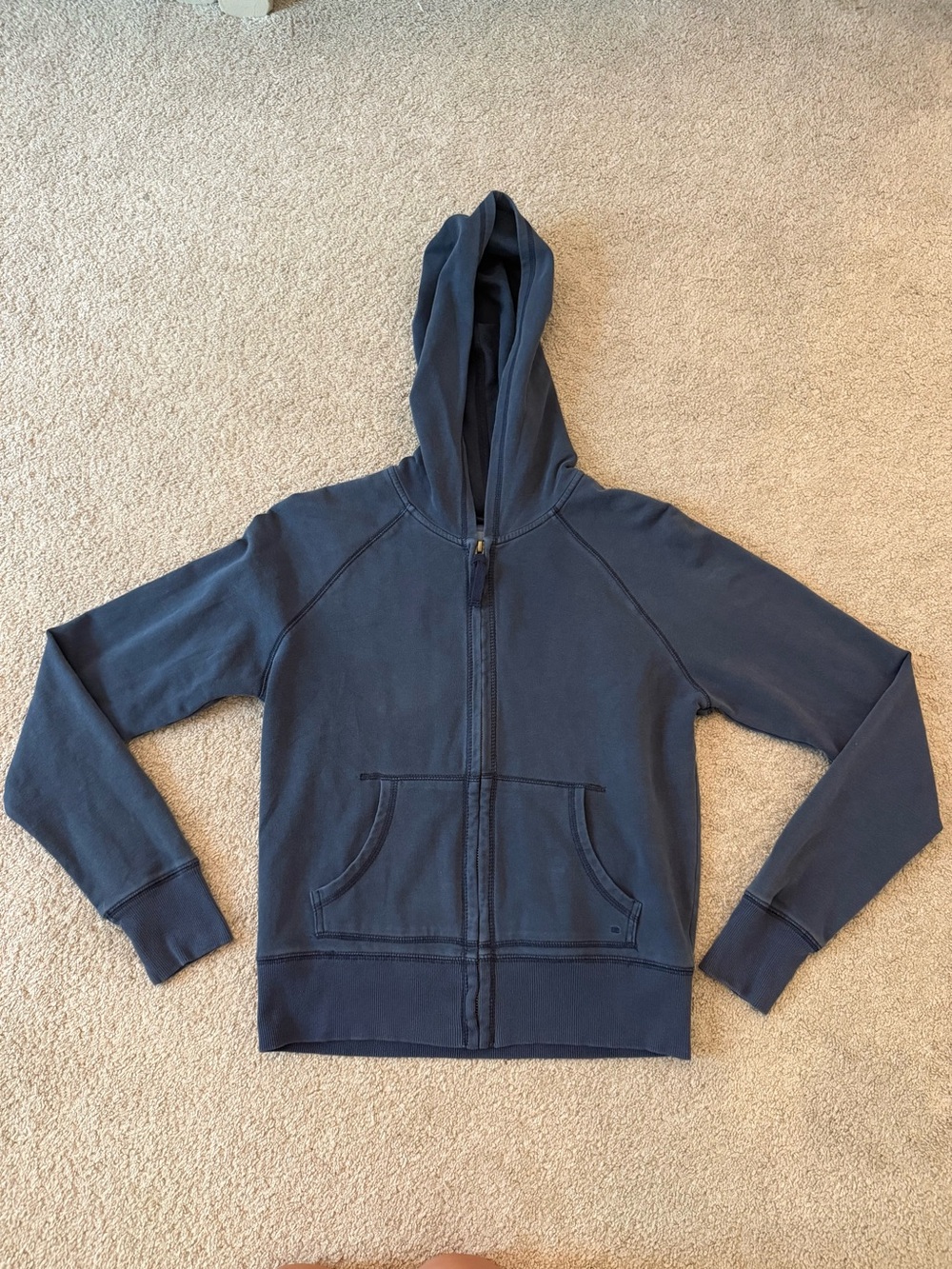 Aerie Women’s Navy Blue Full Zip Hooded Jacket Size Medium